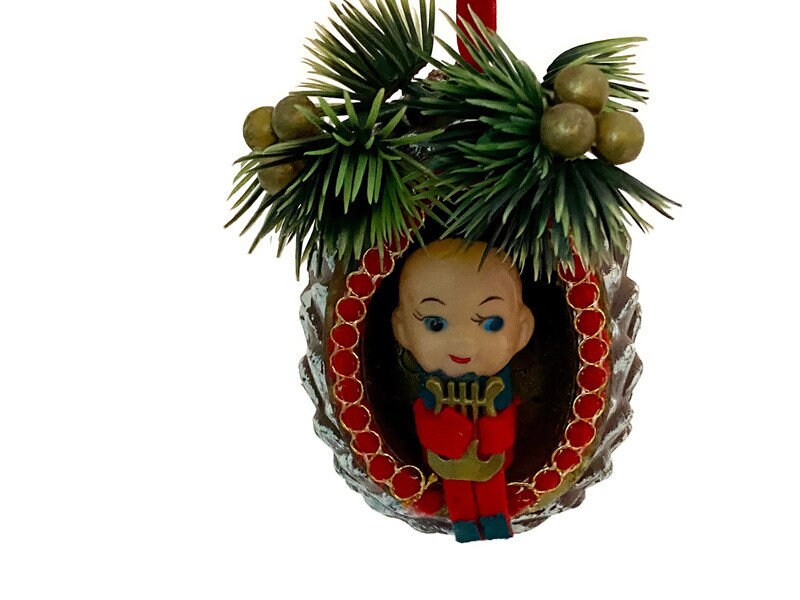 Midcentury Christmas Elf Ornament Potpourri Holder - Duckwells