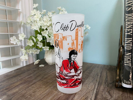 Midcentury Cliff Dwellers Souvenir Cocktail Glass - Duckwells