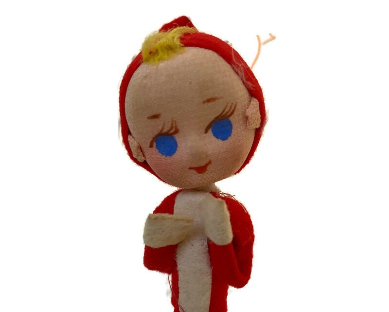 Midcentury Elf and Boot Christmas Ornaments Made in Japan - Duckwells