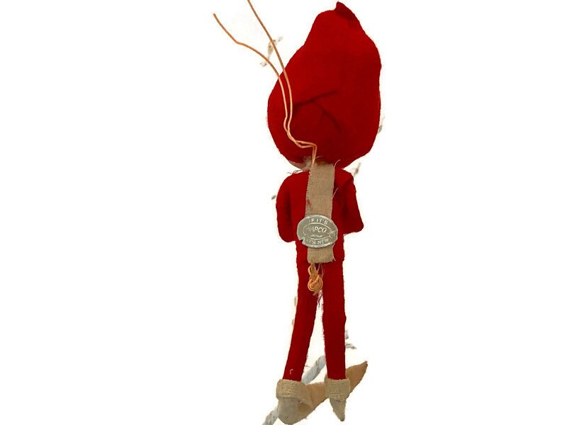Midcentury Elf and Boot Christmas Ornaments Made in Japan - Duckwells