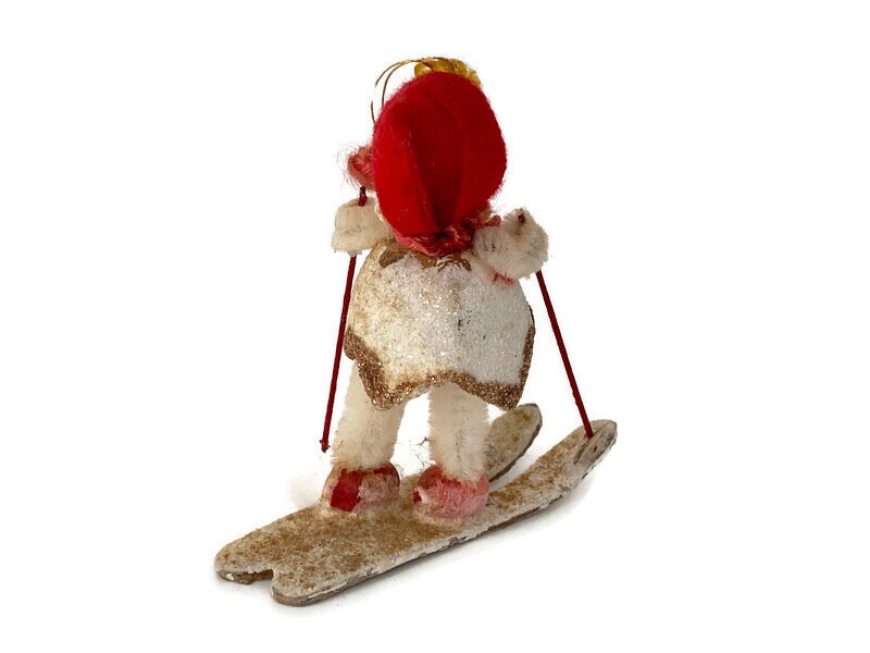 Midcentury Elf on Skis Ornament or Figurine - Duckwells