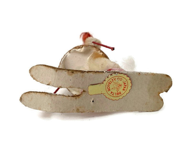 Midcentury Elf on Skis Ornament or Figurine - Duckwells