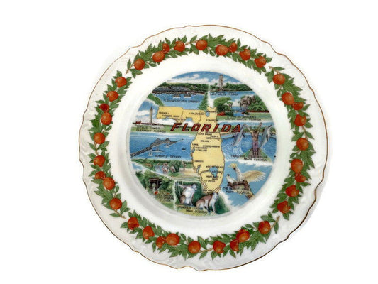 Midcentury Florida Souvenir Plate - Duckwells