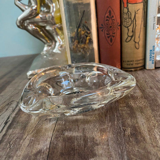 Midcentury French Glass Advertising Ashtray - Duckwells