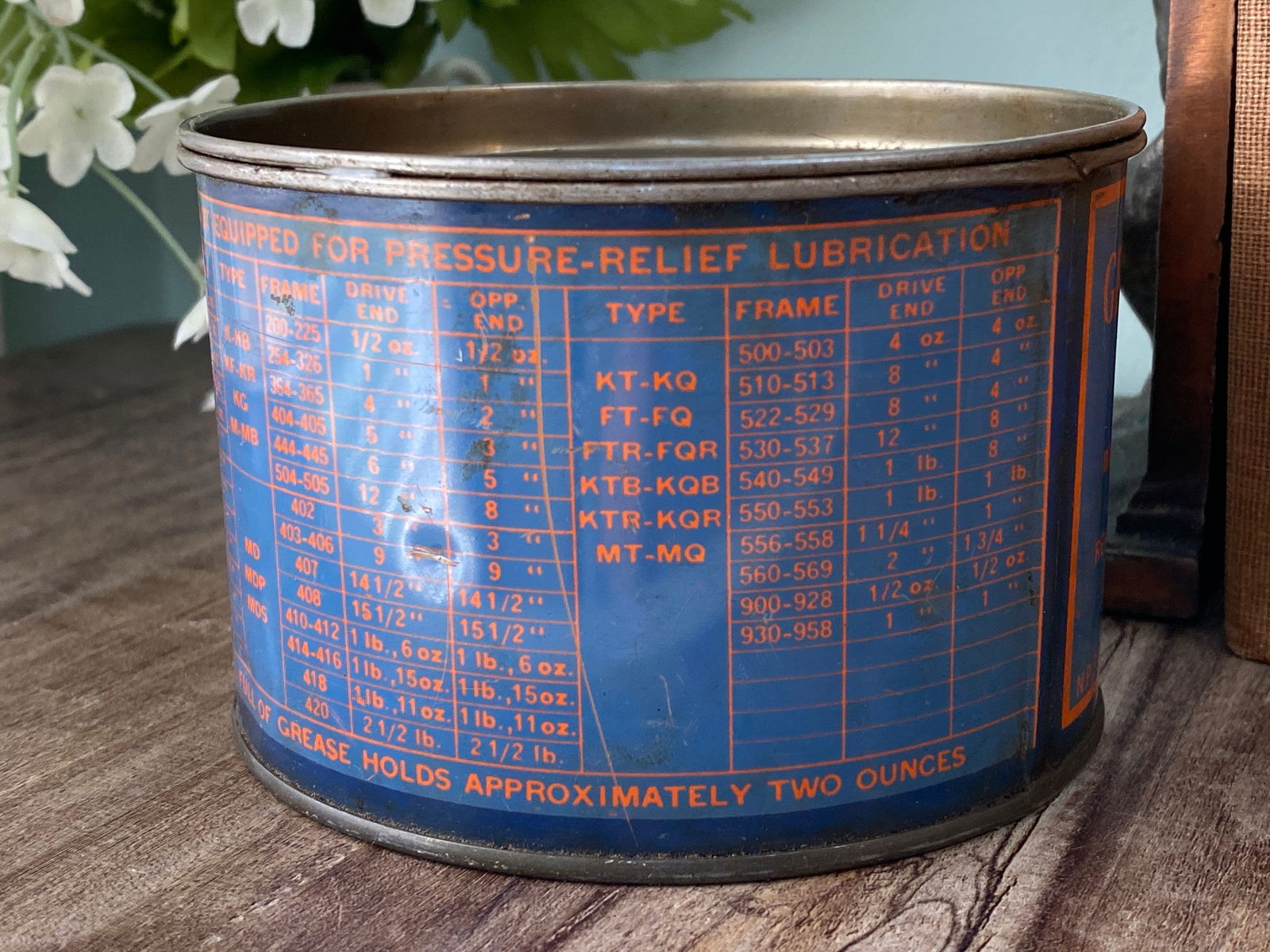 Midcentury General Electric Grease Tin Can - Duckwells