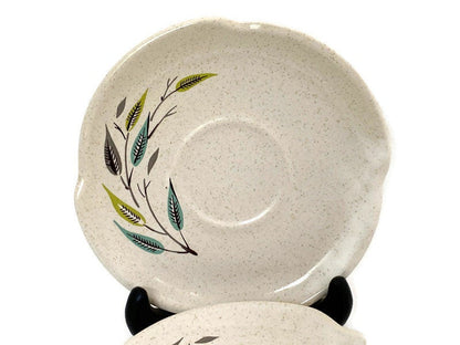 Midcentury Harmony House Whispering Leaves Saucers - Duckwells