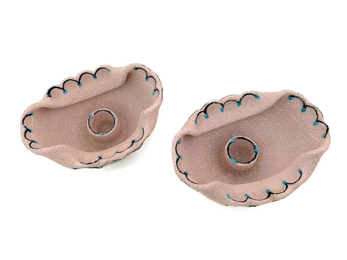 Midcentury Italian Pottery Candleholders by Fratelli Fanciullaci - Duckwells
