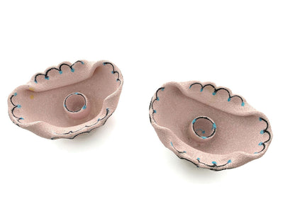 Midcentury Italian Pottery Candleholders by Fratelli Fanciullaci - Duckwells