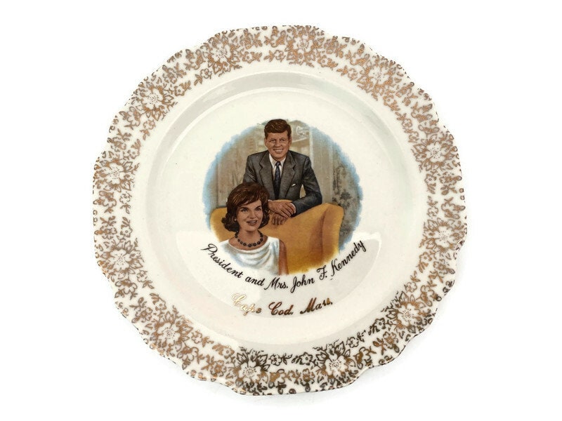 Midcentury JFK Souvenir Collectible Plate - Duckwells