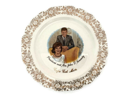 Midcentury JFK Souvenir Collectible Plate - Duckwells