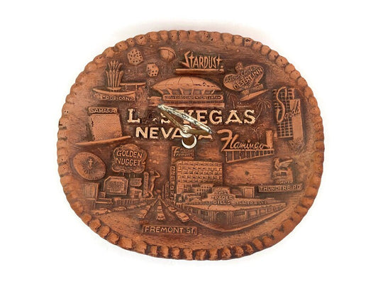 Midcentury Las Vegas Souvenir Serving Tray with Handle at Duckwells