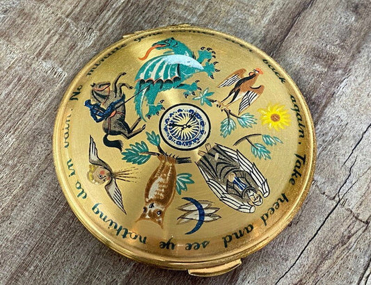 Midcentury Liberty Clock Mirrored Compact - Duckwells