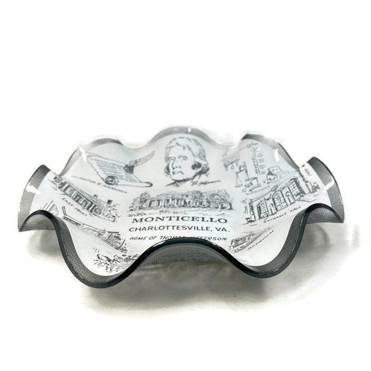 Midcentury Monticello Glass Dish - Houze Art at Duckwells