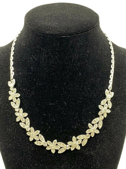 Midcentury Rhinestone Necklace signed ORA - Duckwells