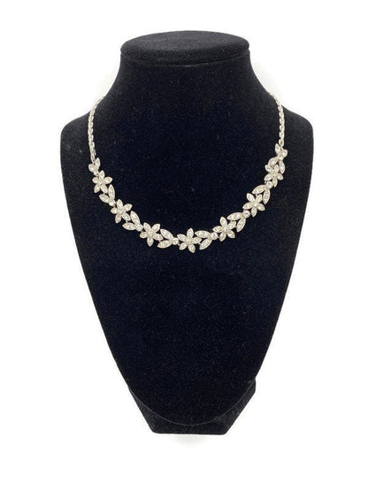 Midcentury Rhinestone Necklace signed ORA - Duckwells
