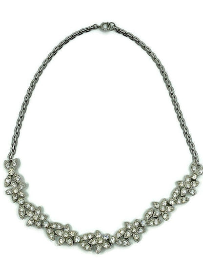 Midcentury Rhinestone Necklace signed ORA - Duckwells
