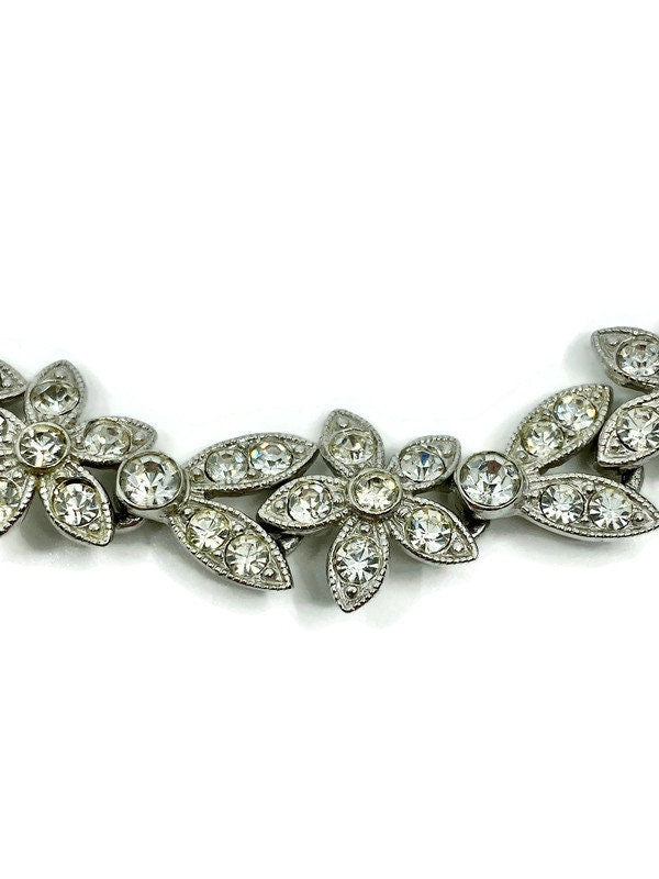 Midcentury Rhinestone Necklace signed ORA - Duckwells