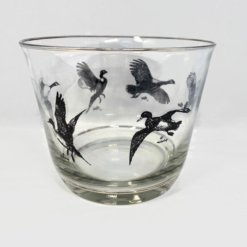 Midcentury Richard Bishop Glass Ice Bucket or Chip Bowl - Duckwells