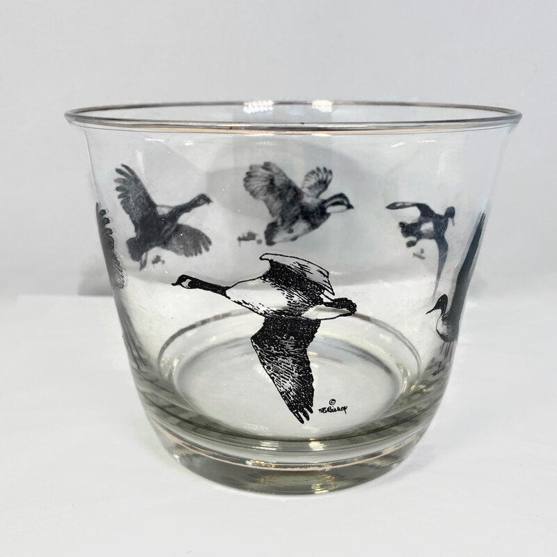 Midcentury Richard Bishop Glass Ice Bucket or Chip Bowl - Duckwells