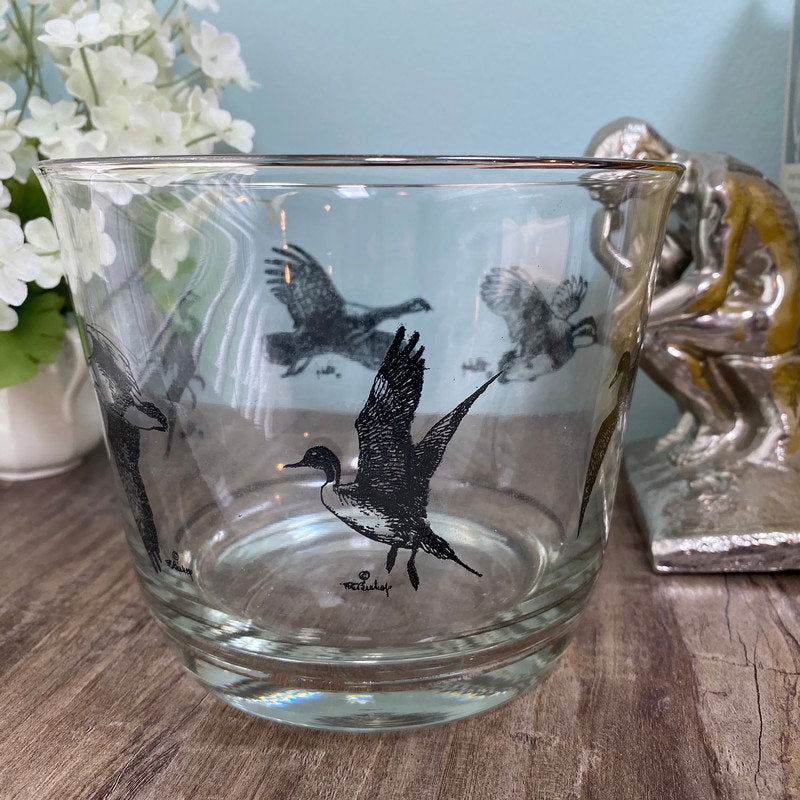 Midcentury Richard Bishop Glass Ice Bucket or Chip Bowl - Duckwells