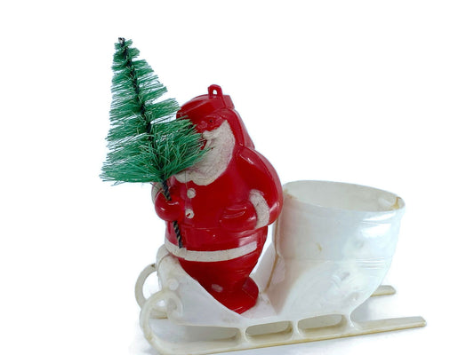 Midcentury Santa Claus Plastic Candy Container at Duckwells