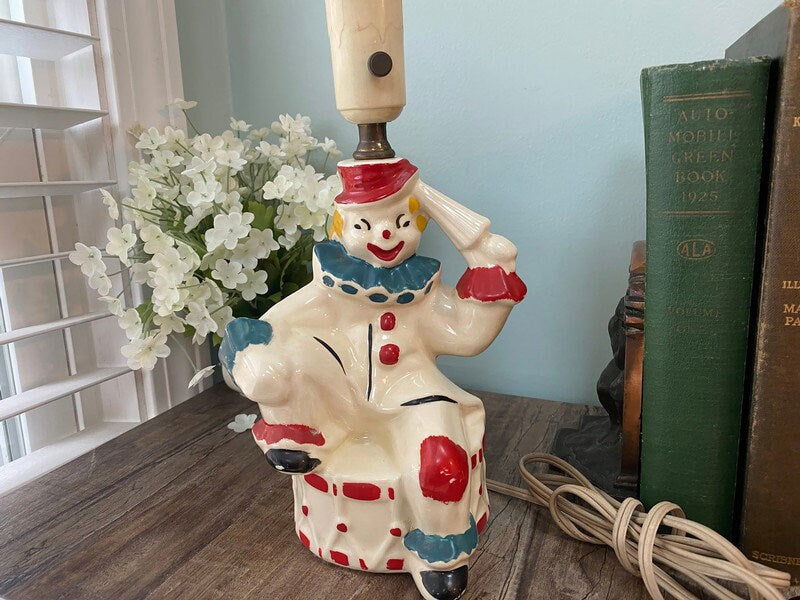 Midcentury Shawnee Circus Clown Lamp - Duckwells