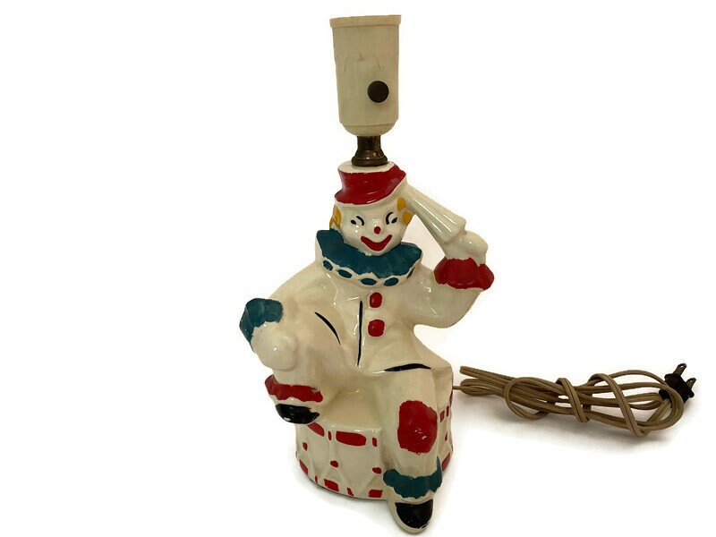 Midcentury Shawnee Circus Clown Lamp - Duckwells