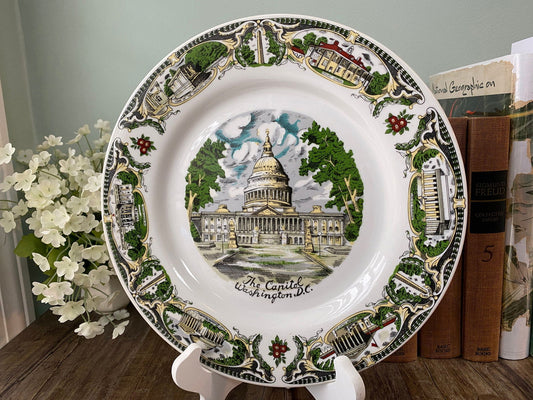 Midcentury US Capitol Washington DC Souvenir Plate - Duckwells