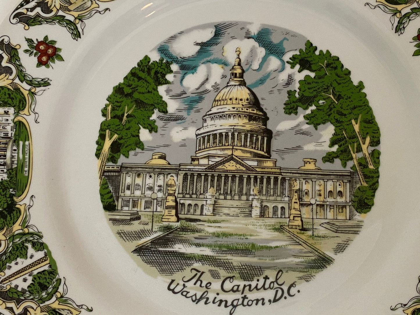 Midcentury US Capitol Washington DC Souvenir Plate - Duckwells