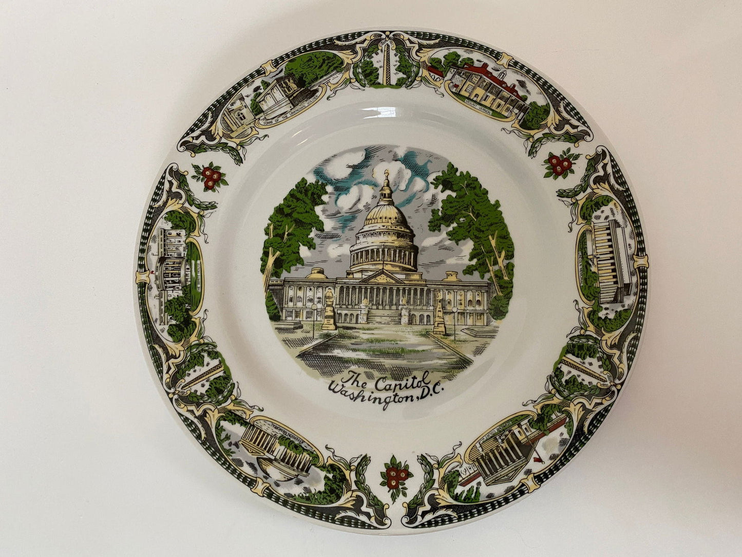 Midcentury US Capitol Washington DC Souvenir Plate - Duckwells