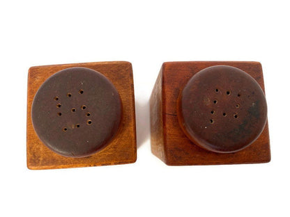 Midcentury Wood Salt and Pepper Shakers - Duckwells