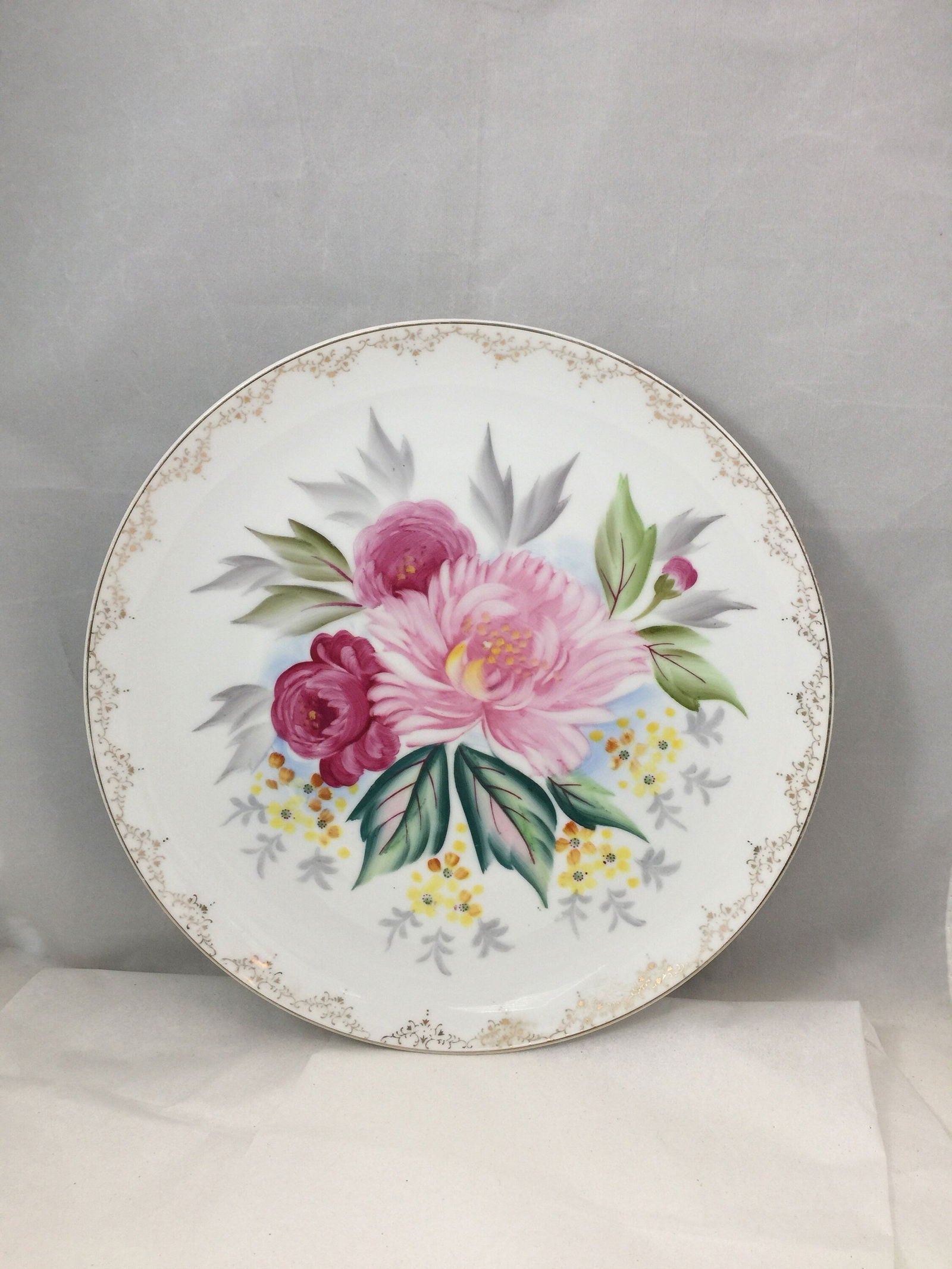 VIntage Floral Porcelain China Plate - Duckwells