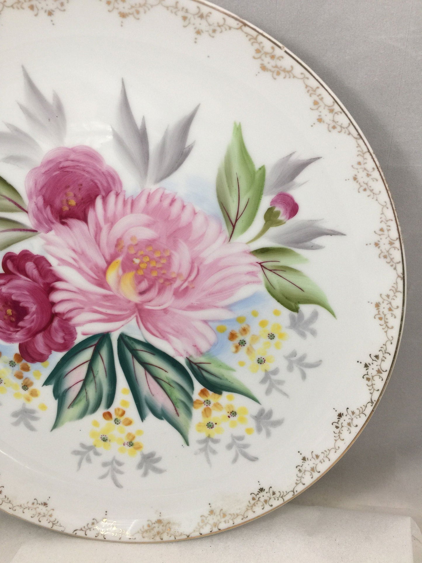 VIntage Floral Porcelain China Plate - Duckwells