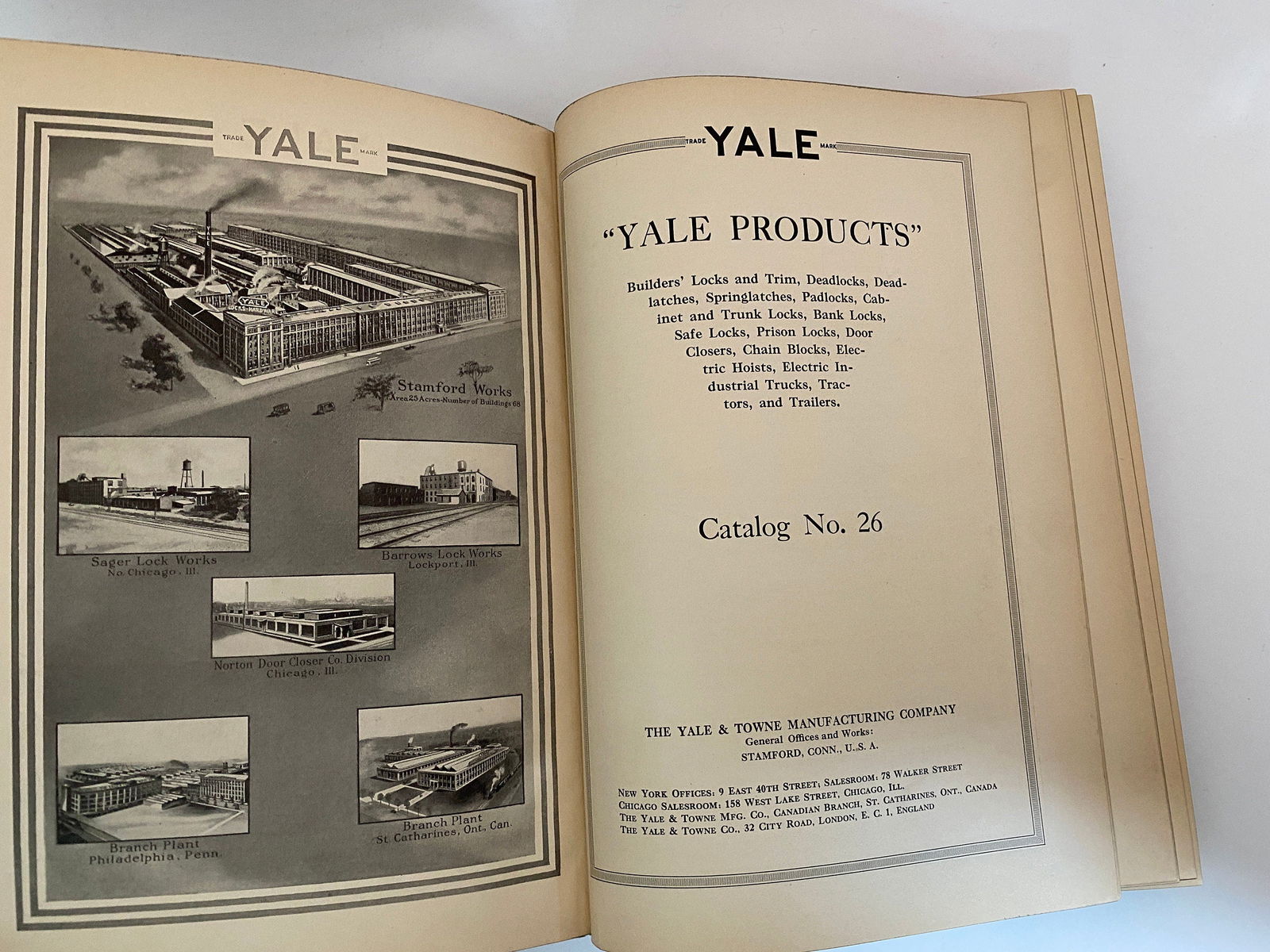 Vintage 1929 Yale Products Catalog - Duckwells
