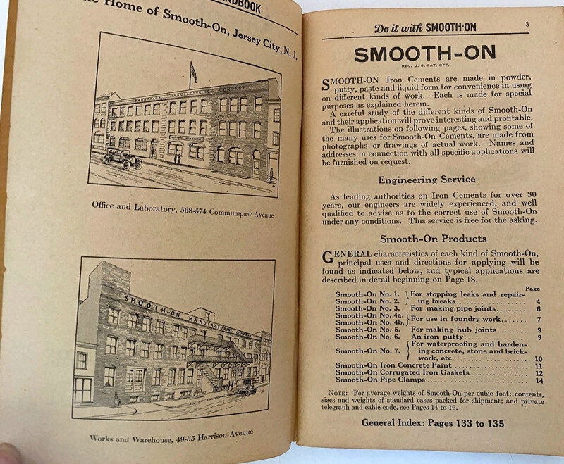 Vintage 1931 Smooth-On Handbook - Duckwells