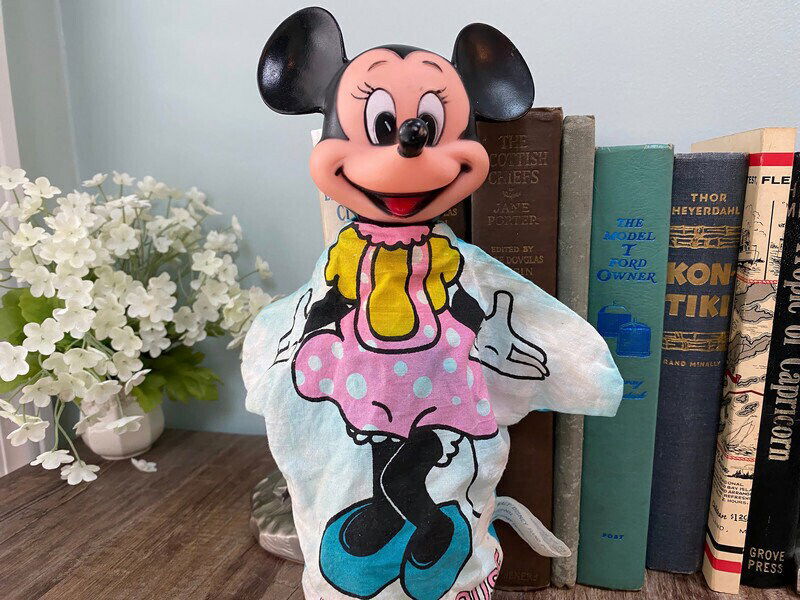 Vintage 1950s Minnie Mouse Hand Puppet - Duckwells