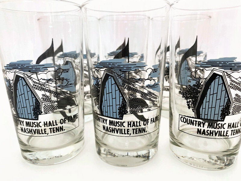 Vintage 1970s Country Music Hall of Fame Glassware - Duckwells
