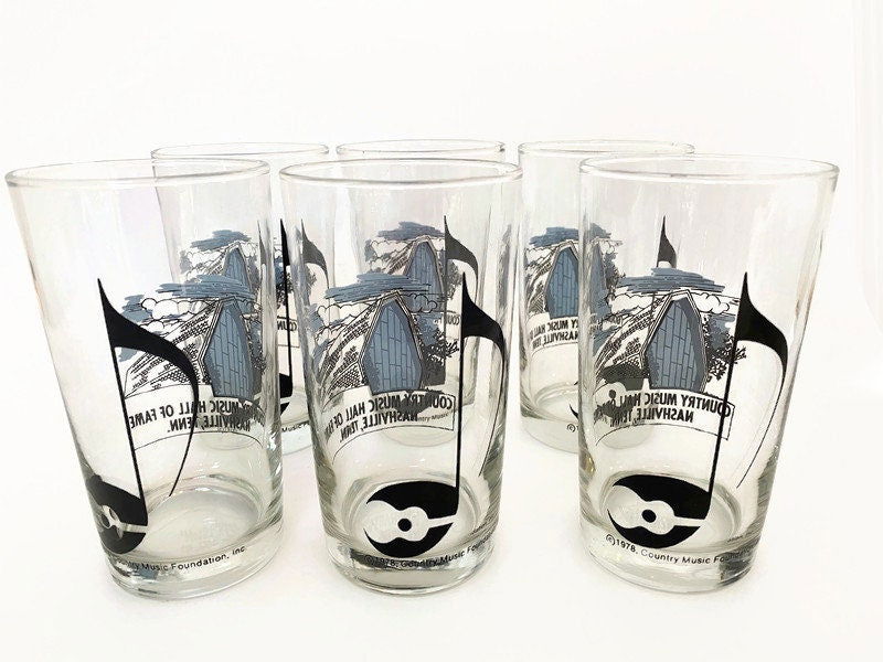 Vintage 1970s Country Music Hall of Fame Glassware - Duckwells