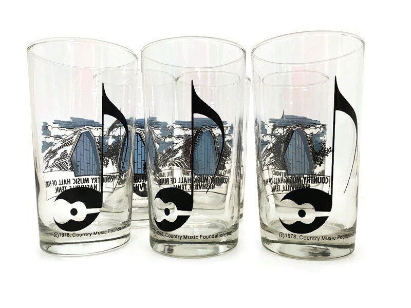 Vintage 1970s Country Music Hall of Fame Glassware - Duckwells