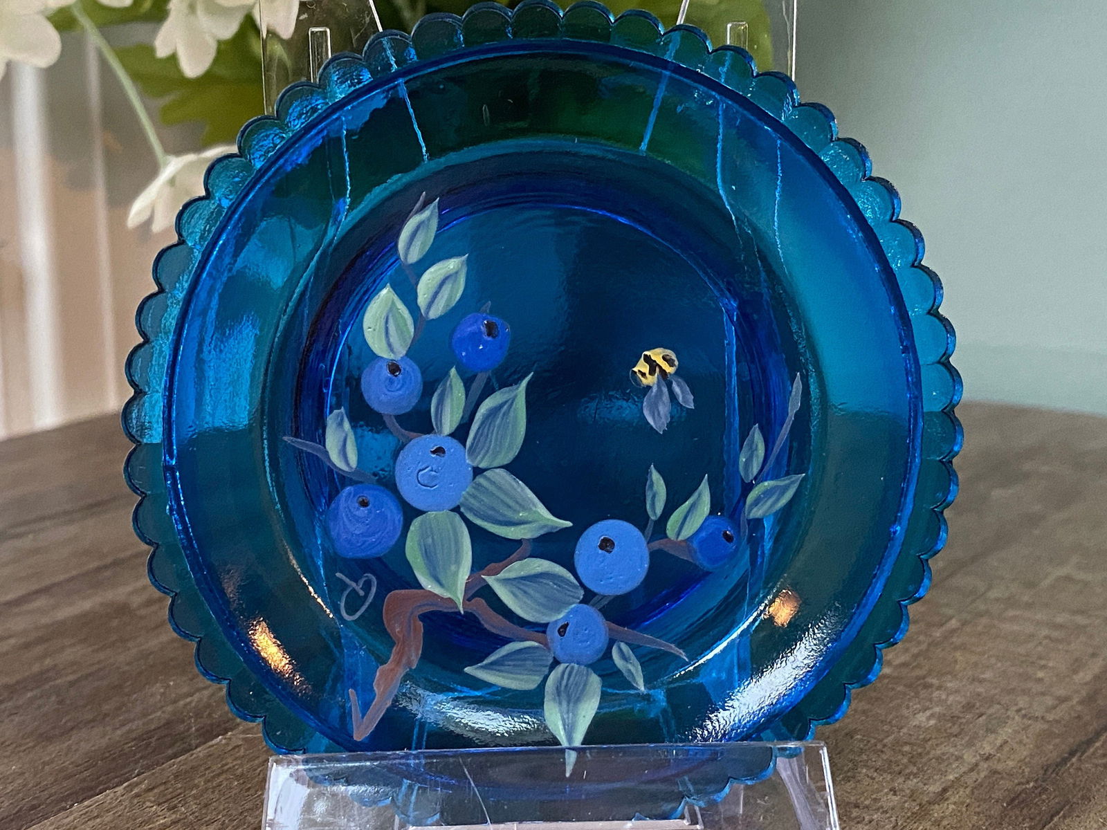 Vintage 1996 Pairpoint Glass Cup Plate - Duckwells