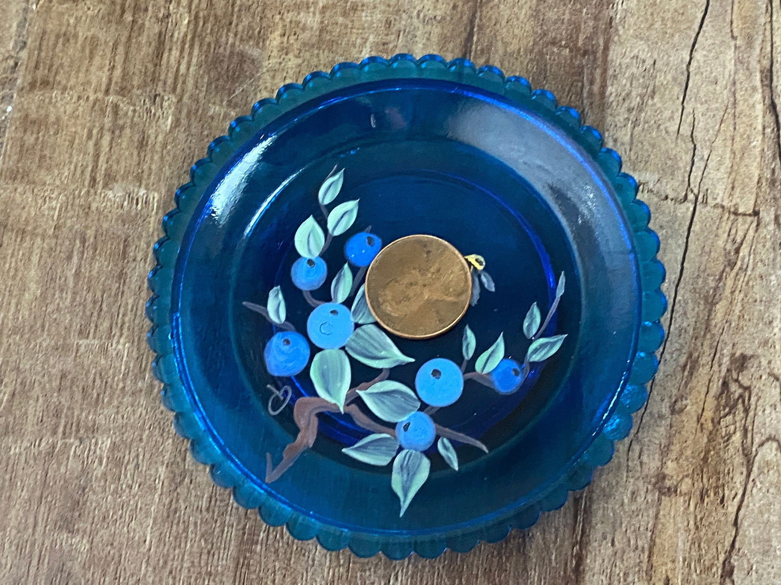 Vintage 1996 Pairpoint Glass Cup Plate - Duckwells