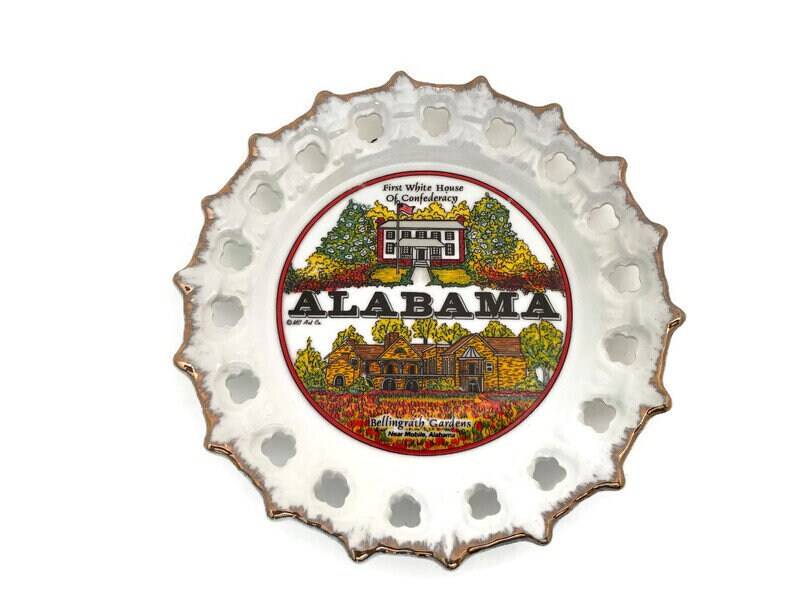Vintage Alabama Souvenir Plate - Duckwells