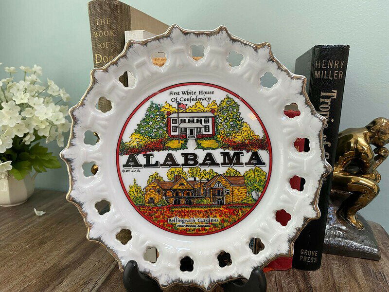 Vintage Alabama Souvenir Plate - Duckwells