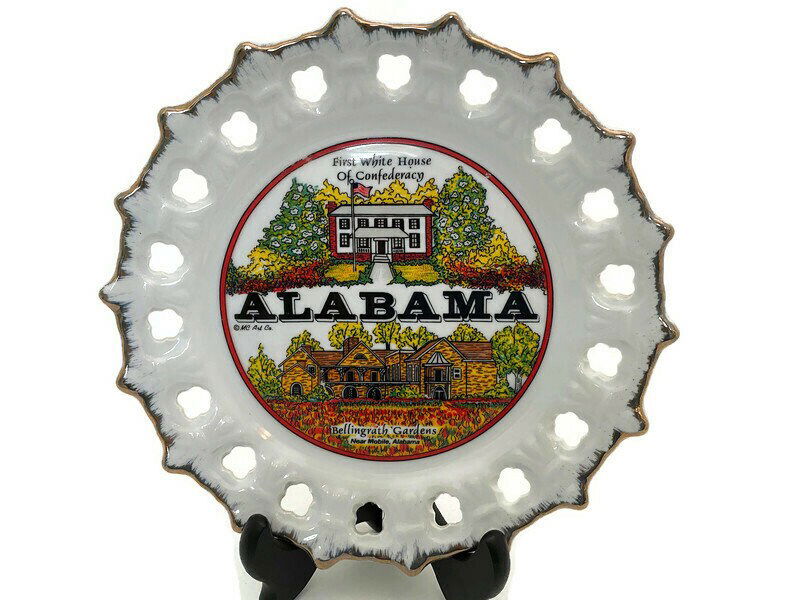 Vintage Alabama Souvenir Plate - Duckwells
