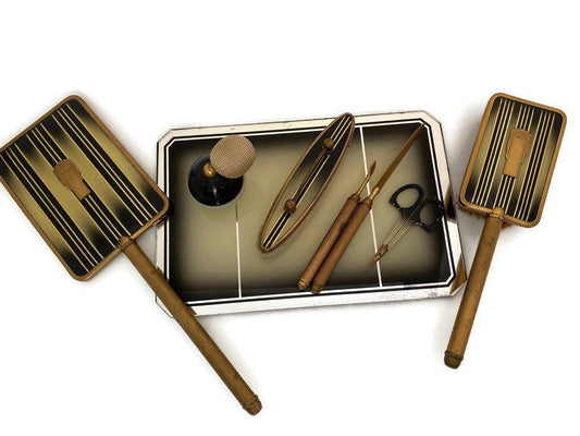 Vintage Art Deco Vanity Dresser Set at Duckwells