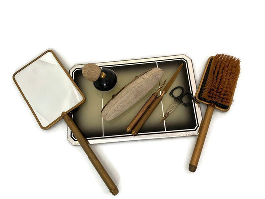 Vintage Art Deco Vanity Dresser Set at Duckwells