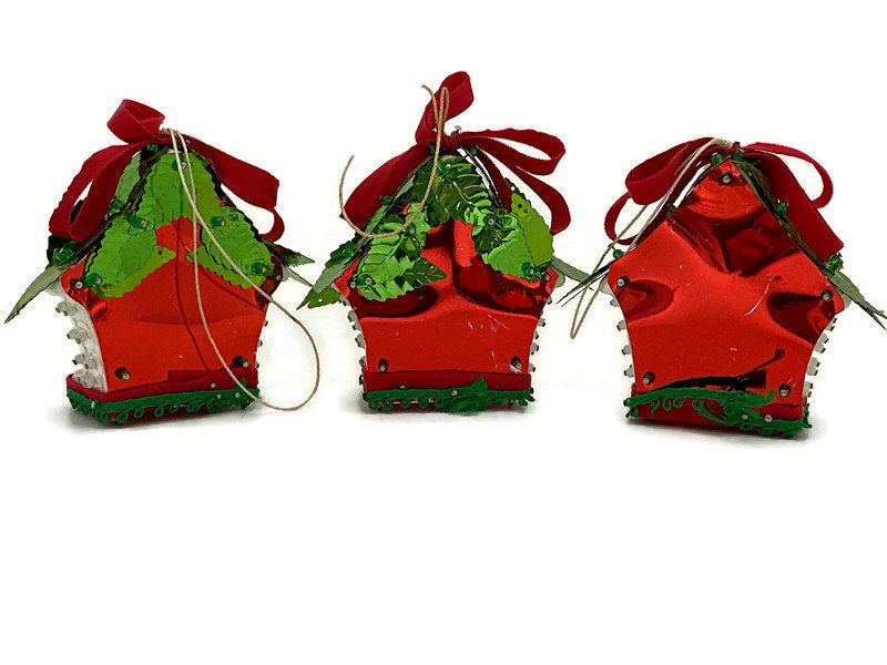 Vintage Birdhouse Hanging Christmas Ornaments - Duckwells