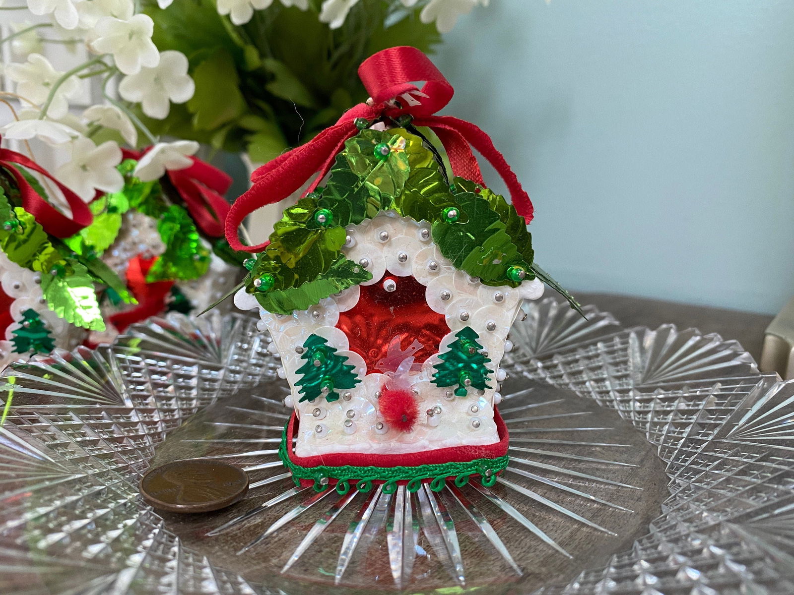 Vintage Birdhouse Hanging Christmas Ornaments - Duckwells