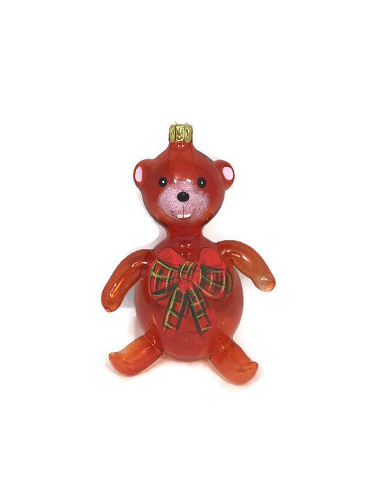 Vintage Blown Glass Bear Christmas Tree Ornament at Duckwells