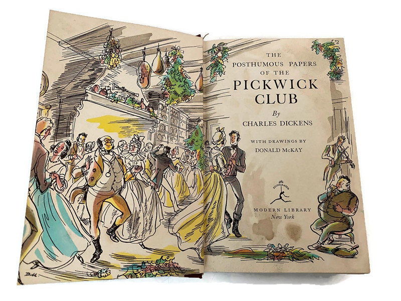 Vintage Book 1943 Edition  The Pickwick Papers by Charles Dickens - Duckwells